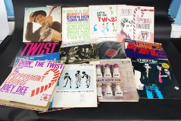 A good collection of vinyl lp records to include Rock n Roll, Twistin,