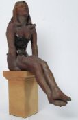 AWLSON, WALTER; ' Vicki ' - slip cast ceramic statue of a semi-nude lady,