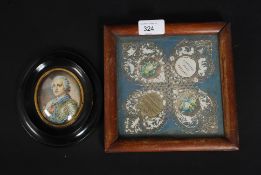 A 19th century fret lace paper valentines bearing notation from Penzance,