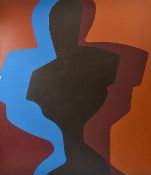 Audrey Lewis Hopkins ( 1914 - 2011) A stunning  unframed   oil on canvas and card painting entitled