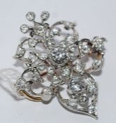 An Edwardian ladies platinum and diamond dress brooch.