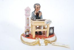 A good Capodimonte Italian ceramic figurine - The Watchmaker.