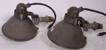 An unusual pair of ex RAF Fairford Industrial runway approach lights / lanterns having large