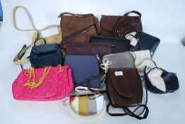 A collection of vintage & 20th century ladies handbags to include various styles,