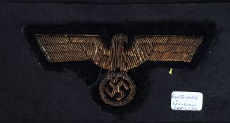 A German WW2 German bullion officers Luftwaffe breast eagle