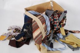 A collection of retro vintage 1970's gentlemans ties to include corporate, striped,