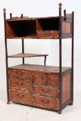 A Japanese 19th century specimen veneer side cabinet.
