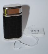 A 20th century rosewood and chrome Cartier of Paris lighter, model ref 312019.