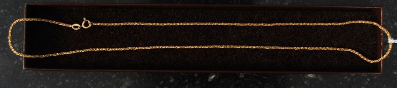 A good ladies 750 / 18ct gold marked rope chain. Weight 6.