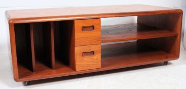 A Vintage retro  1970's Meredwe Teak large coffee table/ media centre with storage to underneath