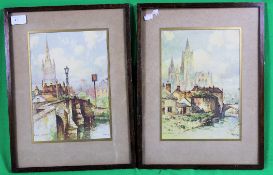 Two lithograph prints of pictures after