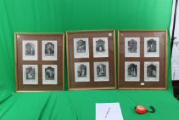A collection of 12 x framed and glazed c