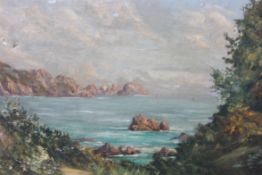 A oil on board pictures depicting a seas