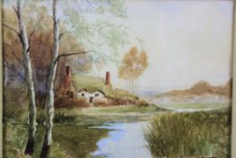A 20th century watercolour painting of a