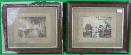 A pair of Edwardian photographs being fr