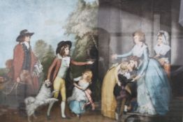 A watercolour lithograph print entitled