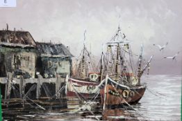 A 20th century oil on canvas painting be