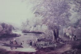 A lithograph pint of  HANHAM MILLS BRIST