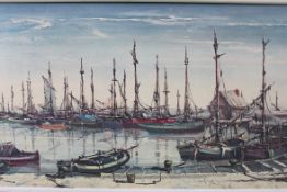 An retro framed oil on canvas painting o