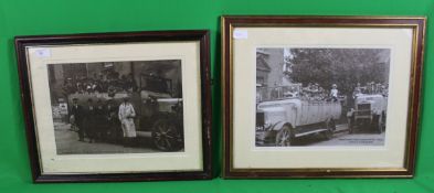 A pair of vintage framed  photographs, d