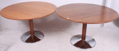 2 matching teak and chrome large dining