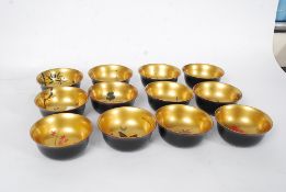 A collection of Chinese wooden laquered