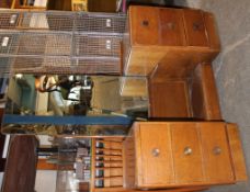 A 1930's Art Deco oak drop centre dressi