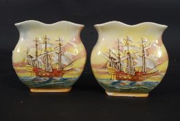 2 Royal Doulton small vases from the Fam