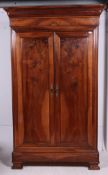 A 19th century French walnut armoire dou