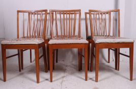 A set of 6 20th century beech wood rail