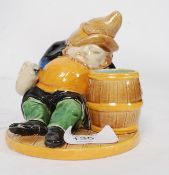 A 19th century Majolica match holder rai