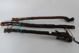 2x 19th century silver and blackthorn Ir