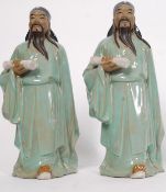 A pair of Japanese 20th century drip gla