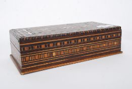 A tunbridge inlaid 20th century wooden d
