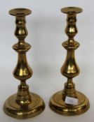 A good tall pair of Victorian brass push