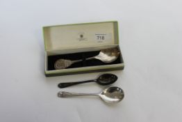 A collection of three silver hallmarked