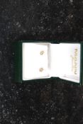 pair of ladies 9ct gold ladies diamond
