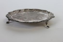 A 19th century Georgian silver salver tr