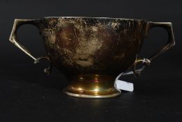 An Edwardian ? silver hallmarked twin ha
