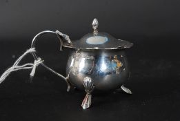 A 1930's silver hallmarked mustard pot h