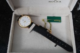 A gentlemans Rolex Cellini  18ct gold wr