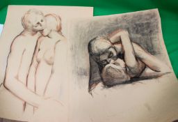 COOTE, MICHAEL; x 2 unframed studies of