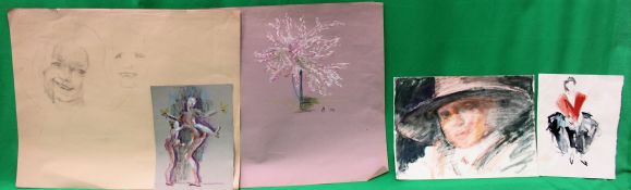 COOTE, MICHAEL; x 5 assorted drawings, w