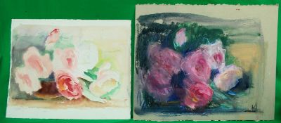 COOTE, MICHAEL; two studies of roses.  W