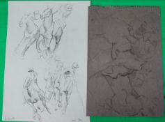 COOTE, MICHAEL; x 2 unframed studies of