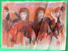 COOTE, MICHAEL; a signed study of four f