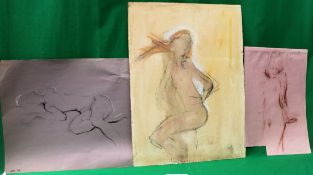 COOTE, MICHAEL; x 3 female nudes, signed