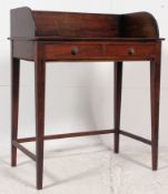 A Georgian 19th Century writing table/ washstand. Raised on square supports.