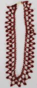A Victorian bohemian garnet bead necklace.