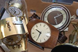 A collection of vintage clocks to include anniversary clock,